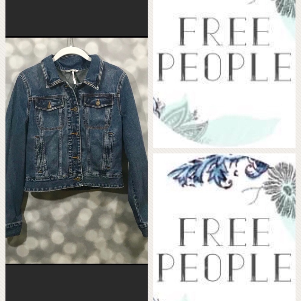 Rare Free People denim jacket